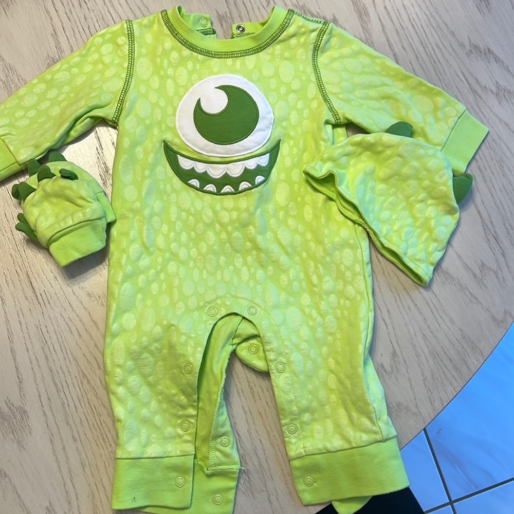 Disney Store Mike Wazowski Costume Romper Baby Monsters Inc